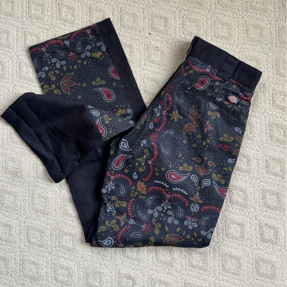 NWOT Dickies Reworked Paisley Patchwork Pant - Picture 4 of 6